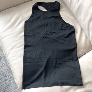 Size 4 black Lululemon swiftly tank top
